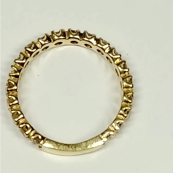 Dazzling natural 1 Ct diamonds champagne colors on 18k YG Ring size 5 - Picture 10 of 17